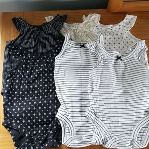 Carter's 3M Neutral Printed Sleeveless Onesie Set